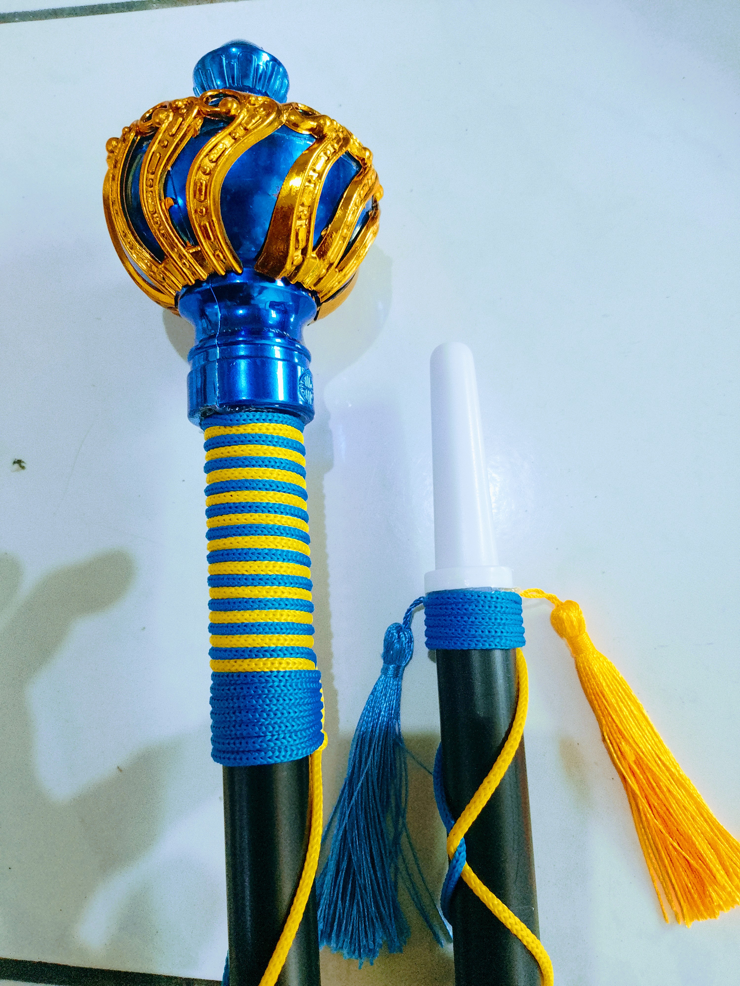 Tongkat Mayoret Biru Emas