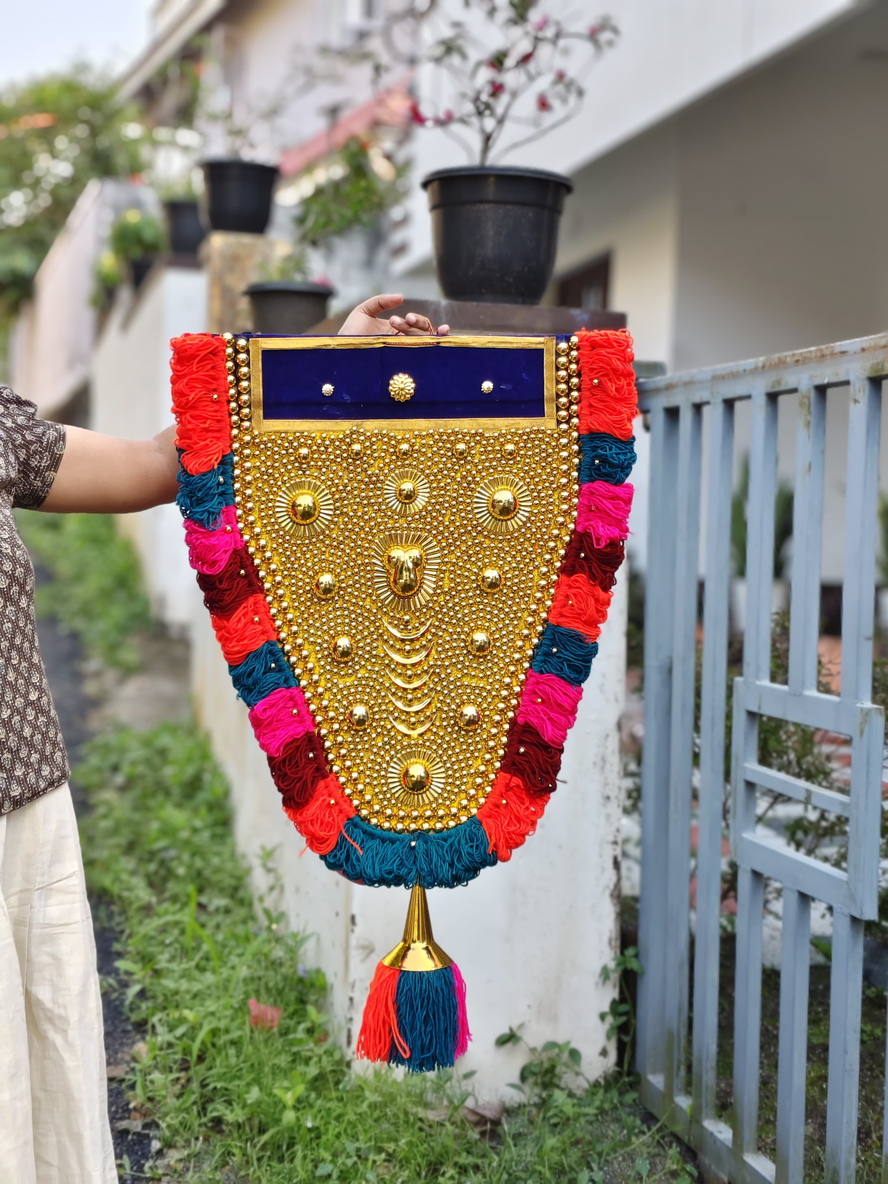Decorative Nettipattam multi colour 1.5 Feet