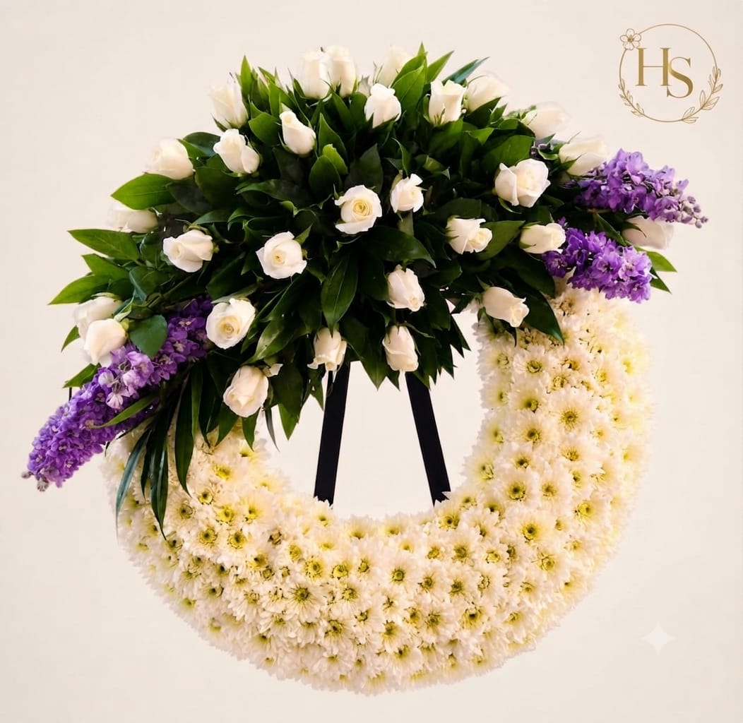 Corona Fúnebre: Homenaje de Elegancia y Serenidad