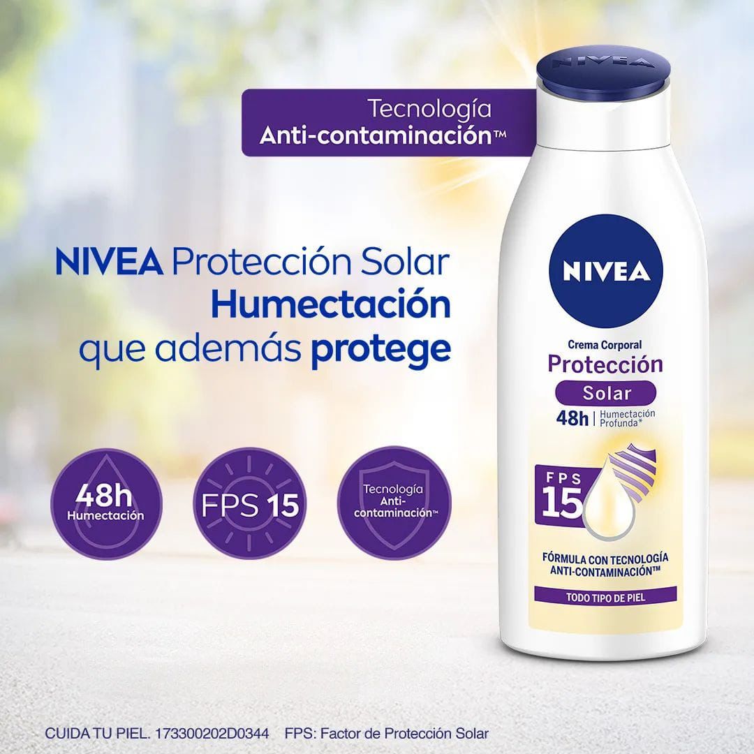 Crema Corporal Nivea  (Protección Solar y Tono Natural)