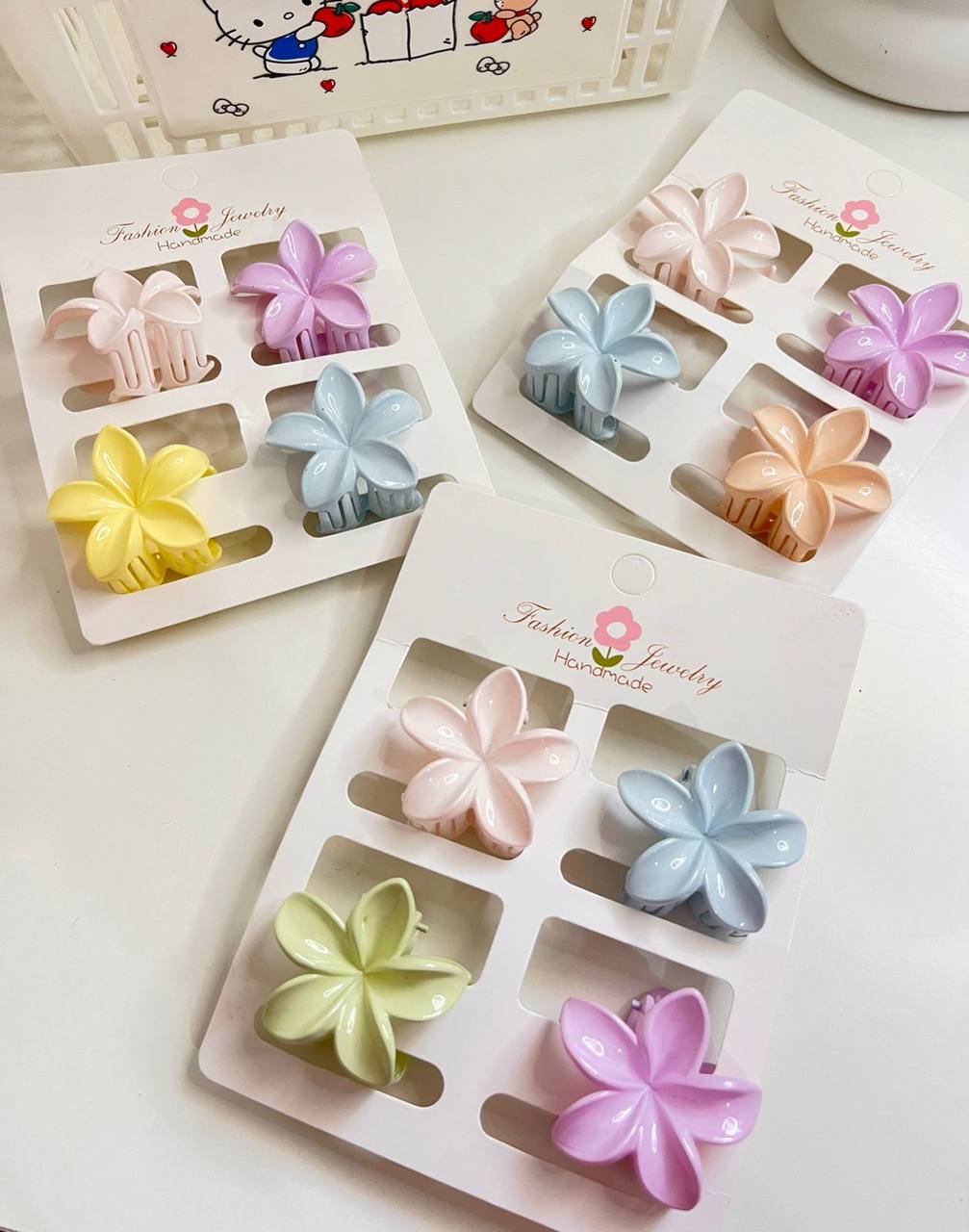 Set ganchitos flor