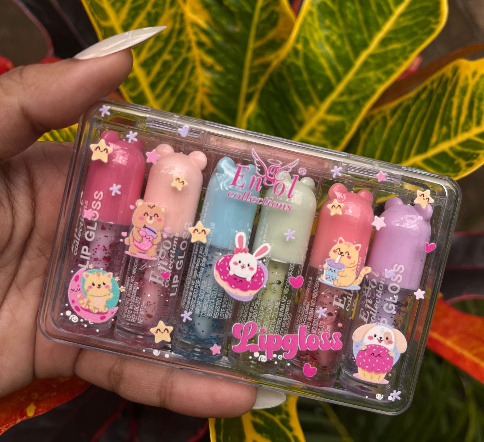 Set mini lipgloss diferentes olores