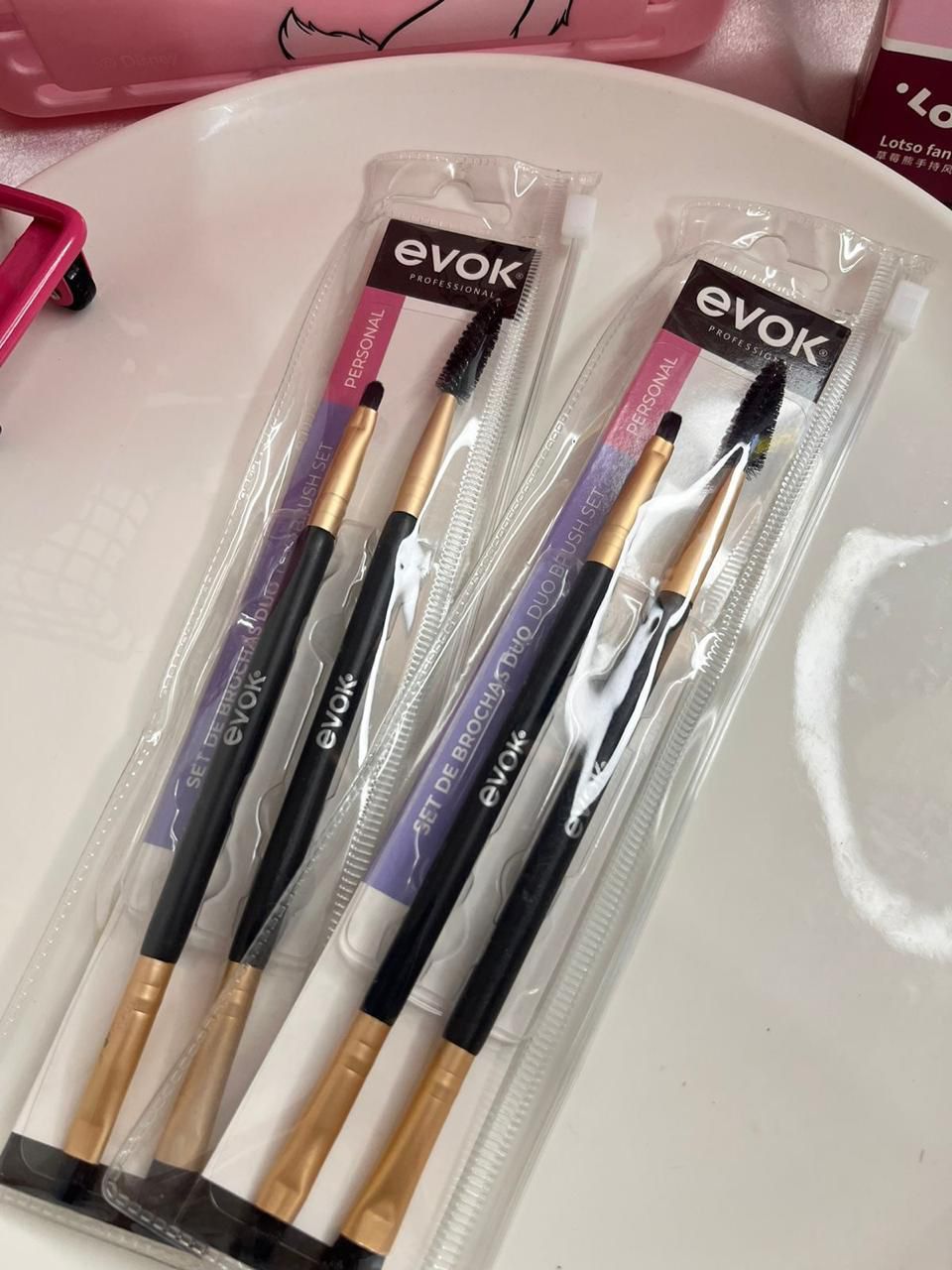 Set de Brochas para Cejas Evok