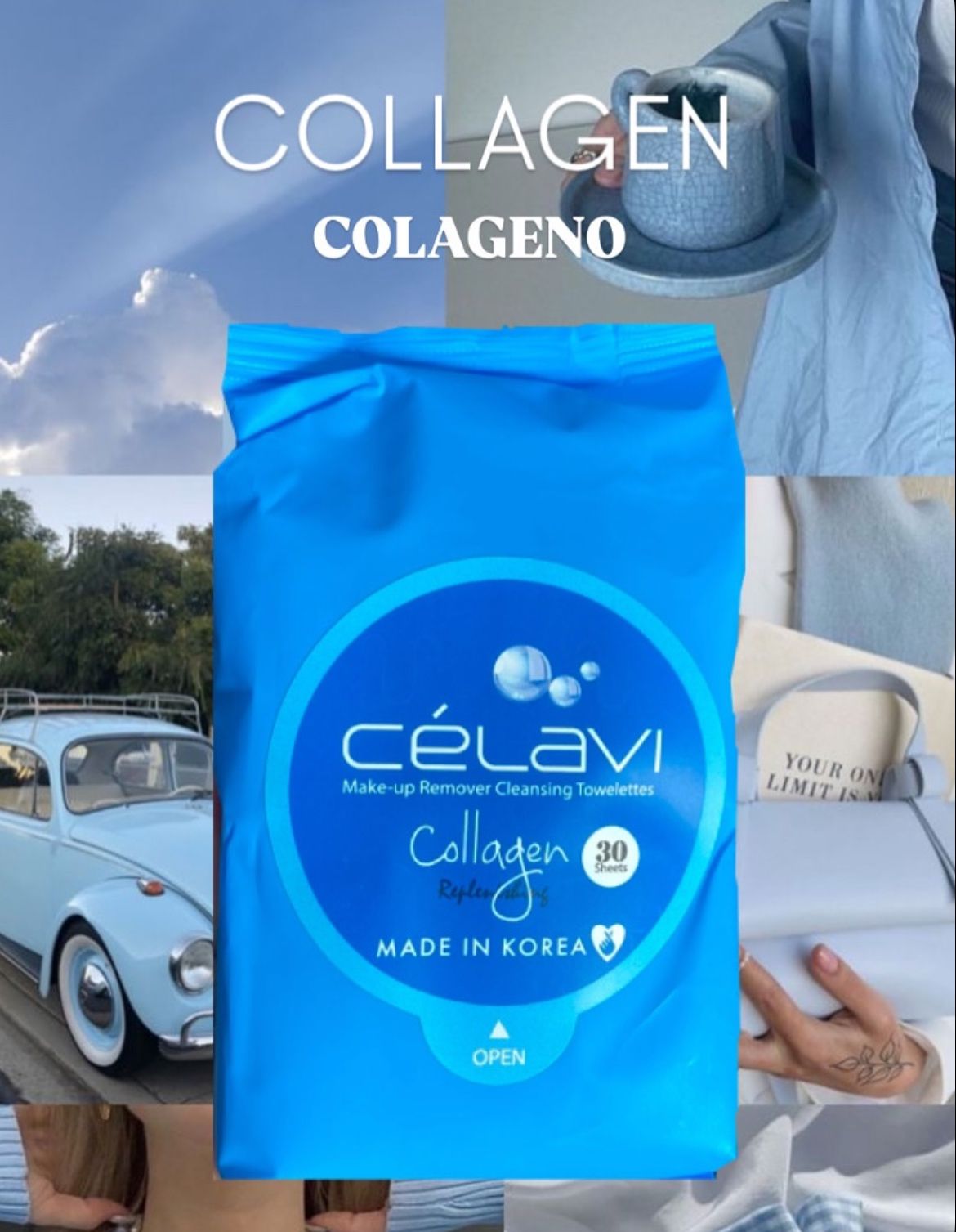 Toallitas Desmaquillantes CélaVi Colágeno y Leche