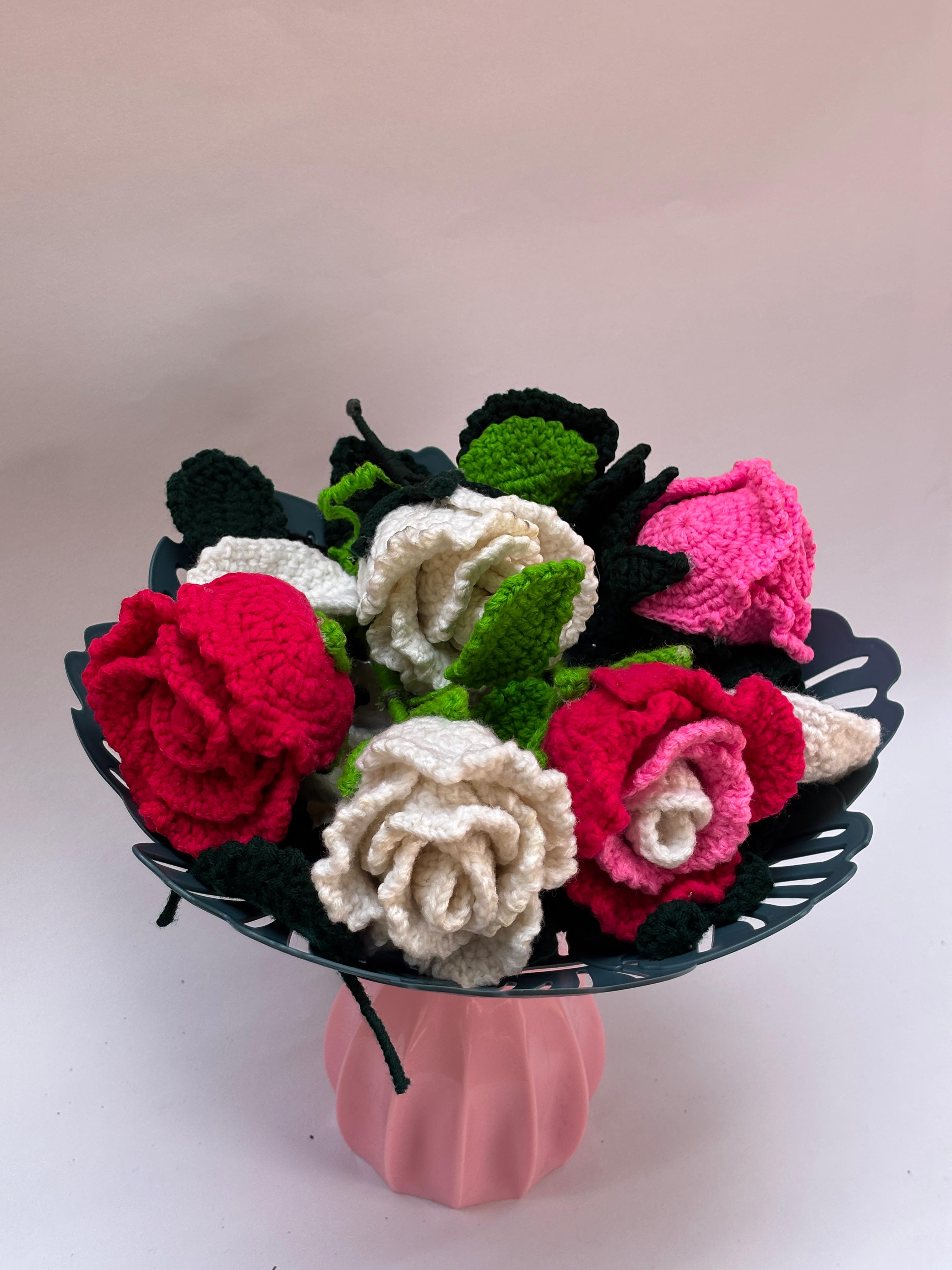 Handmade Crochet Rose Collection