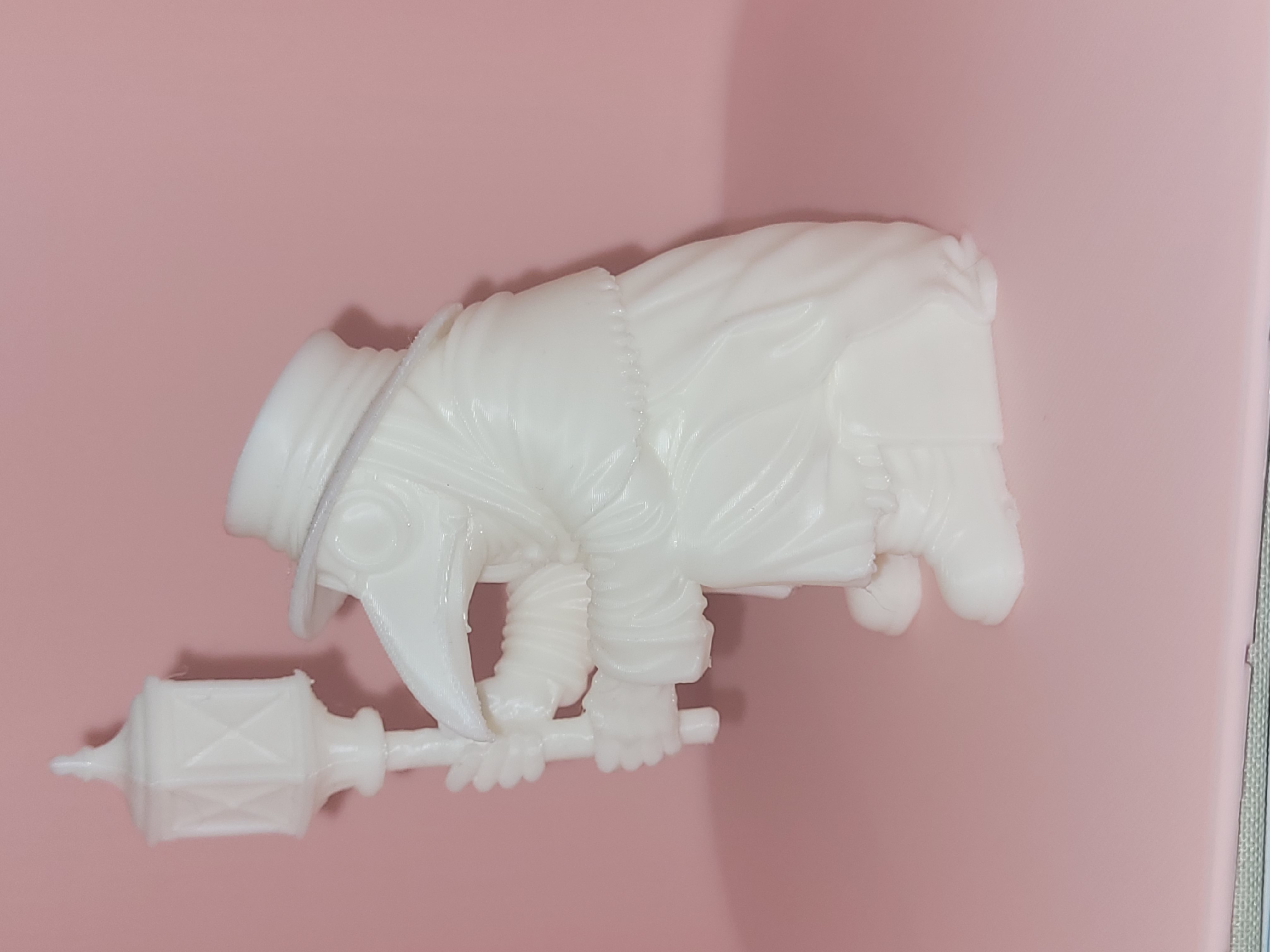Lantern-Bearing Plague Doctor (Paintable White)