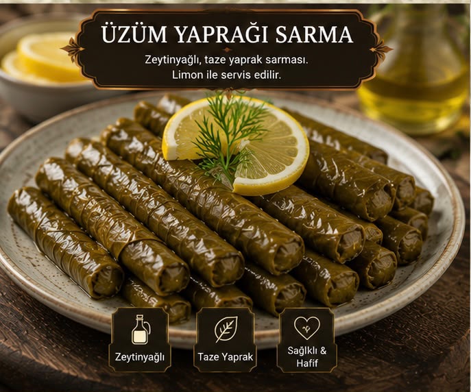 Zeytinyağlı Üzüm Yaprağı Sarma