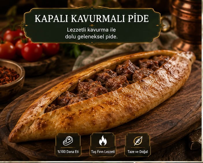 Kapalı Kavurmalı Pide