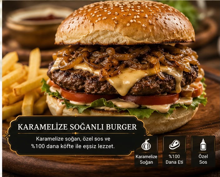 Karamelize Soğanlı Burger