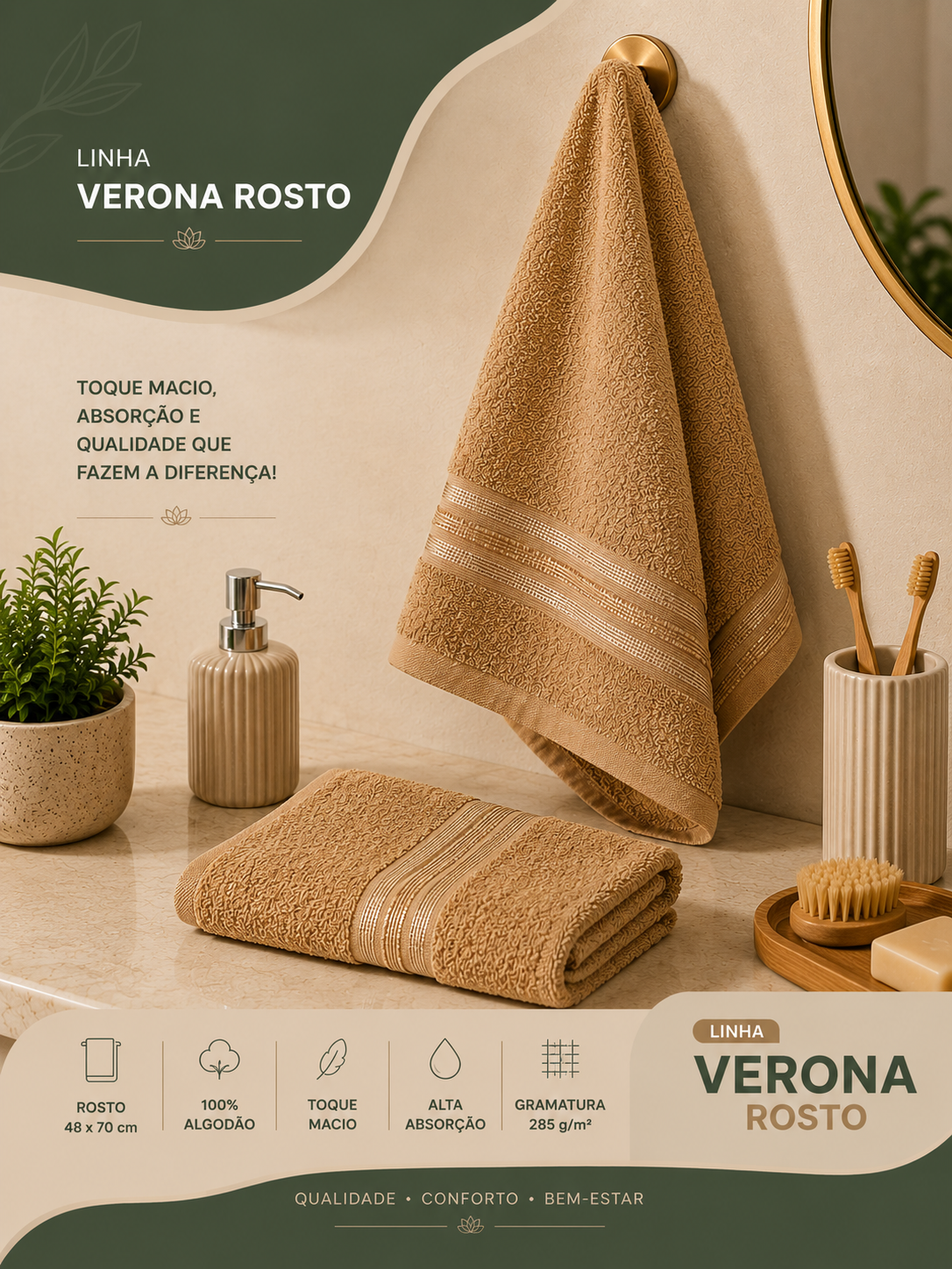 Toalha de Rosto Verona
