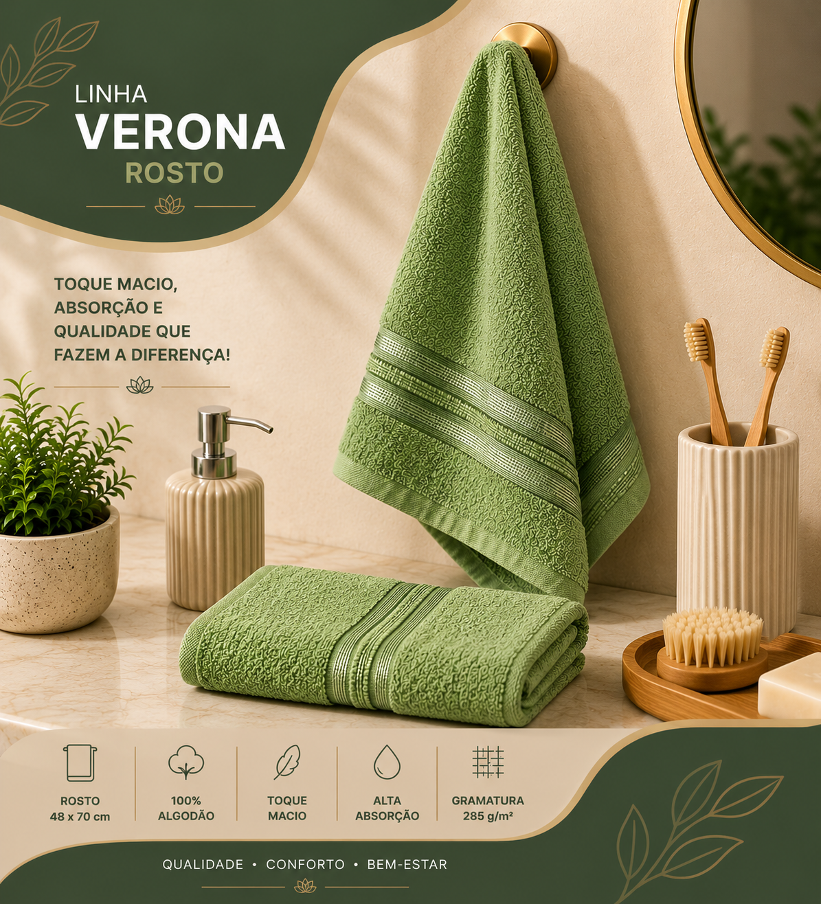 Toalha de Rosto Verona