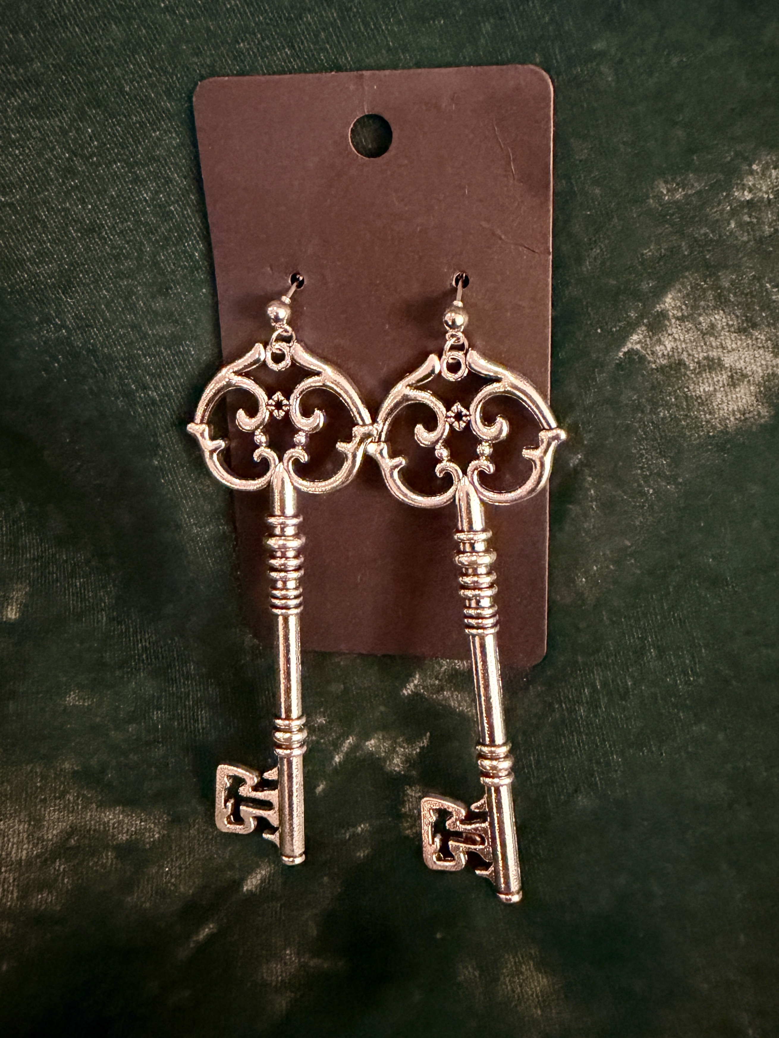 Vintage Key Earrings