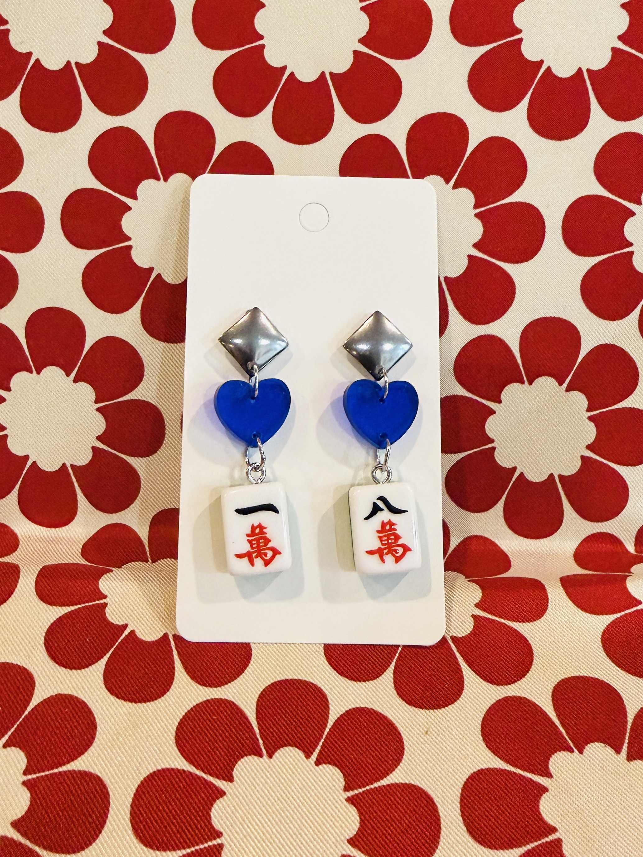 Mahjong Tile Drop Earrings