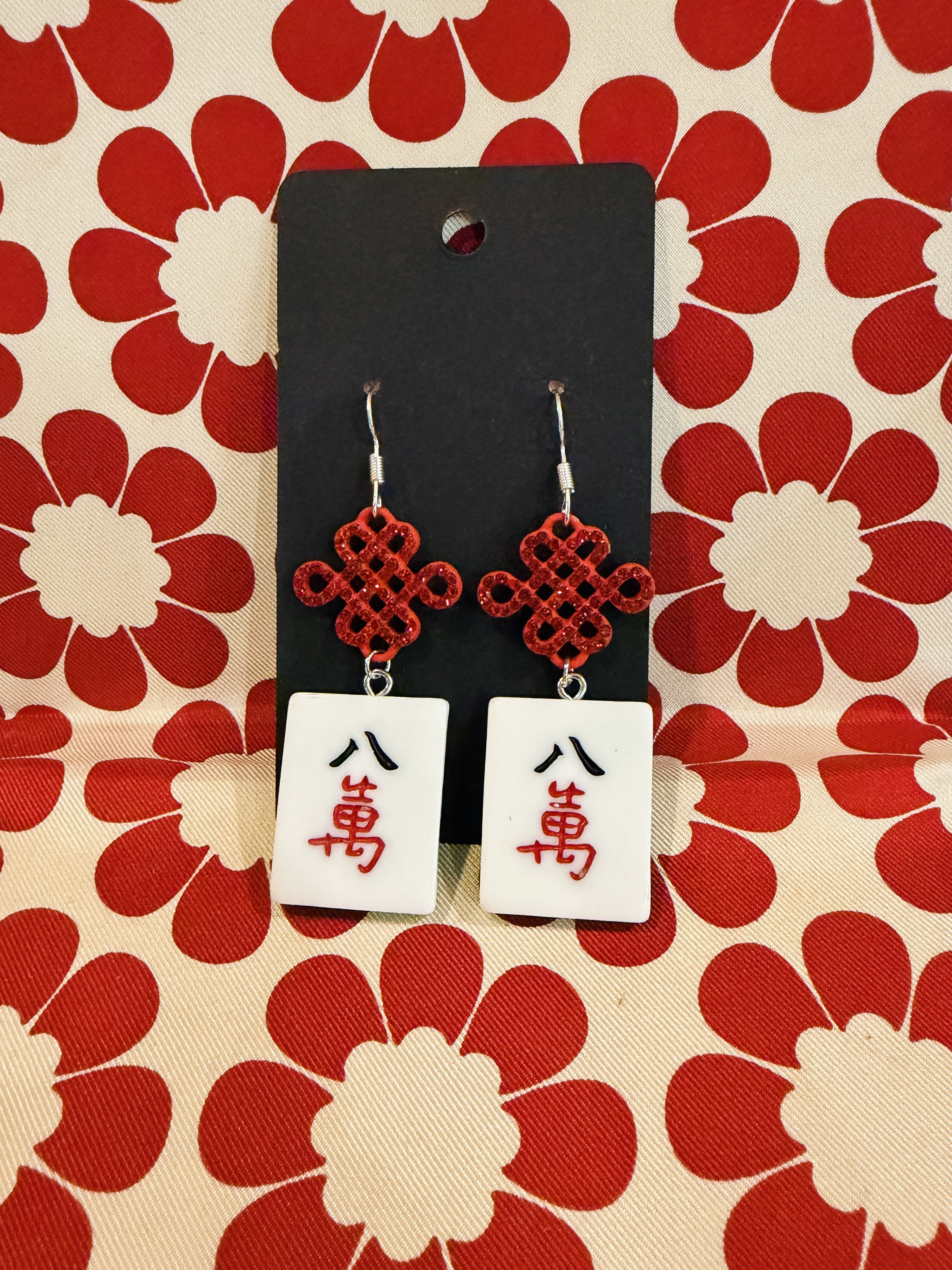 Mahjong Tile Earrings