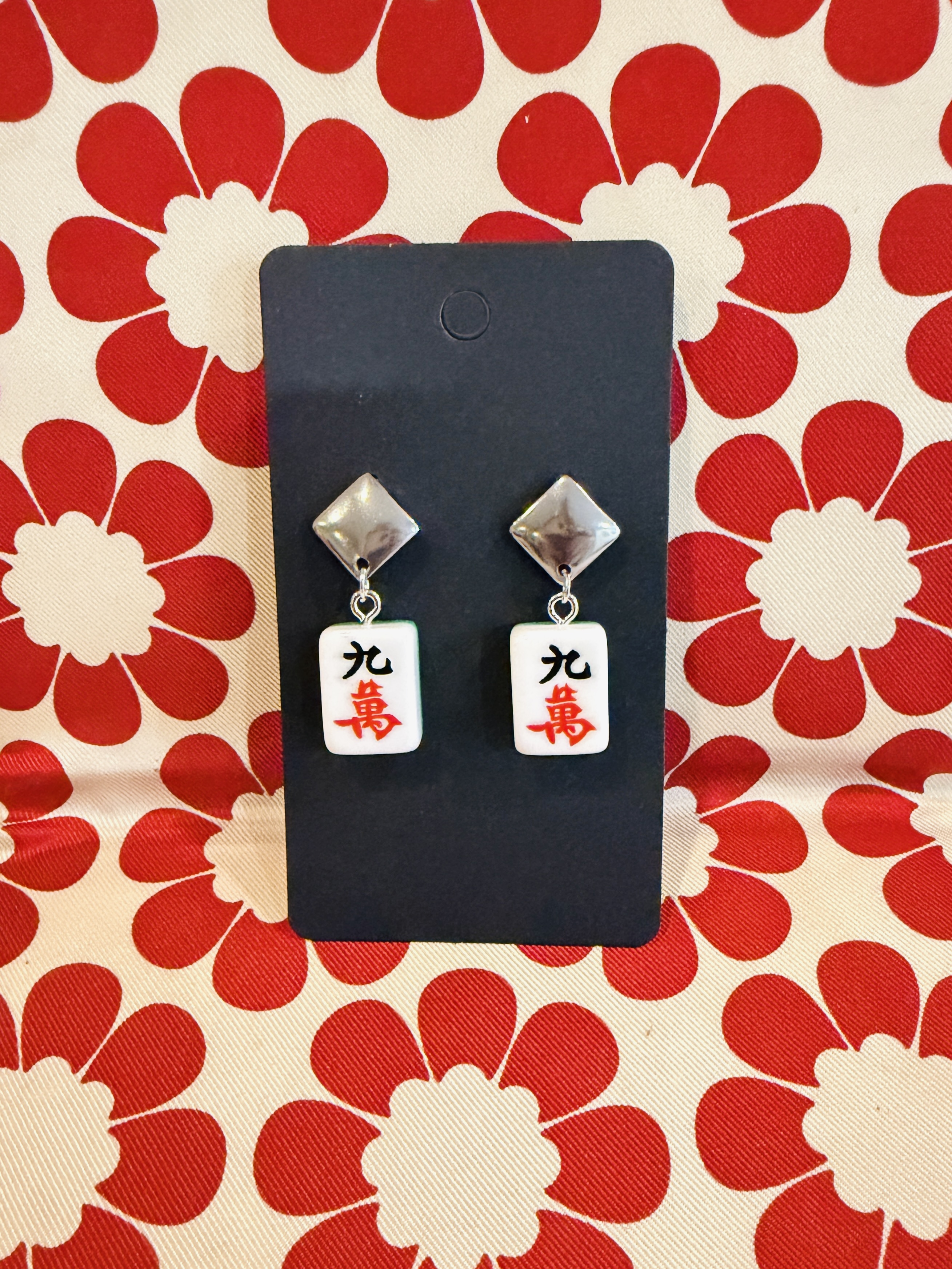 Mahjong Tile Earrings