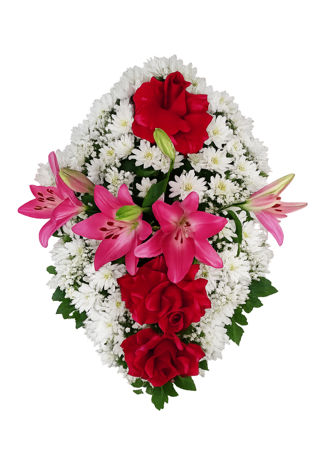Arreglo Floral Fúnebre Ovalado