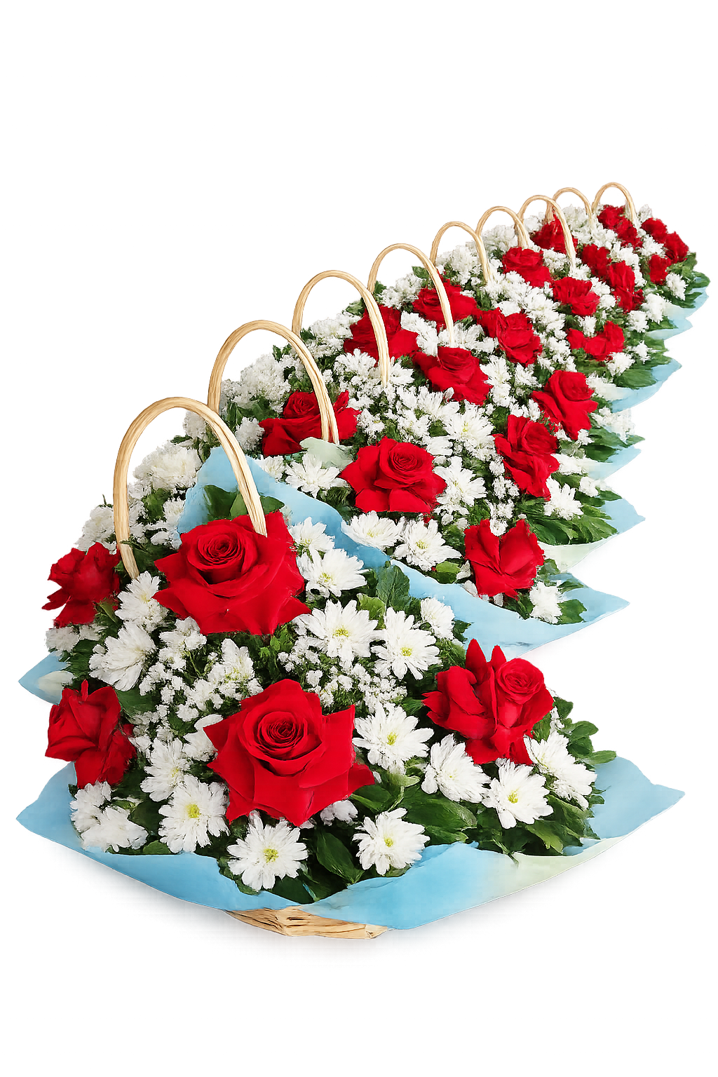 Canasta de Rosas y Margaritas