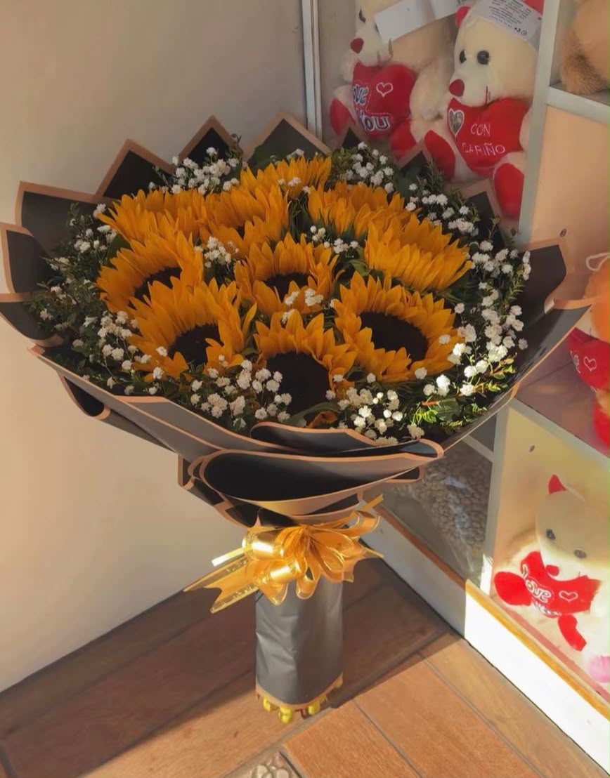 Ramo Buchon de girasoles