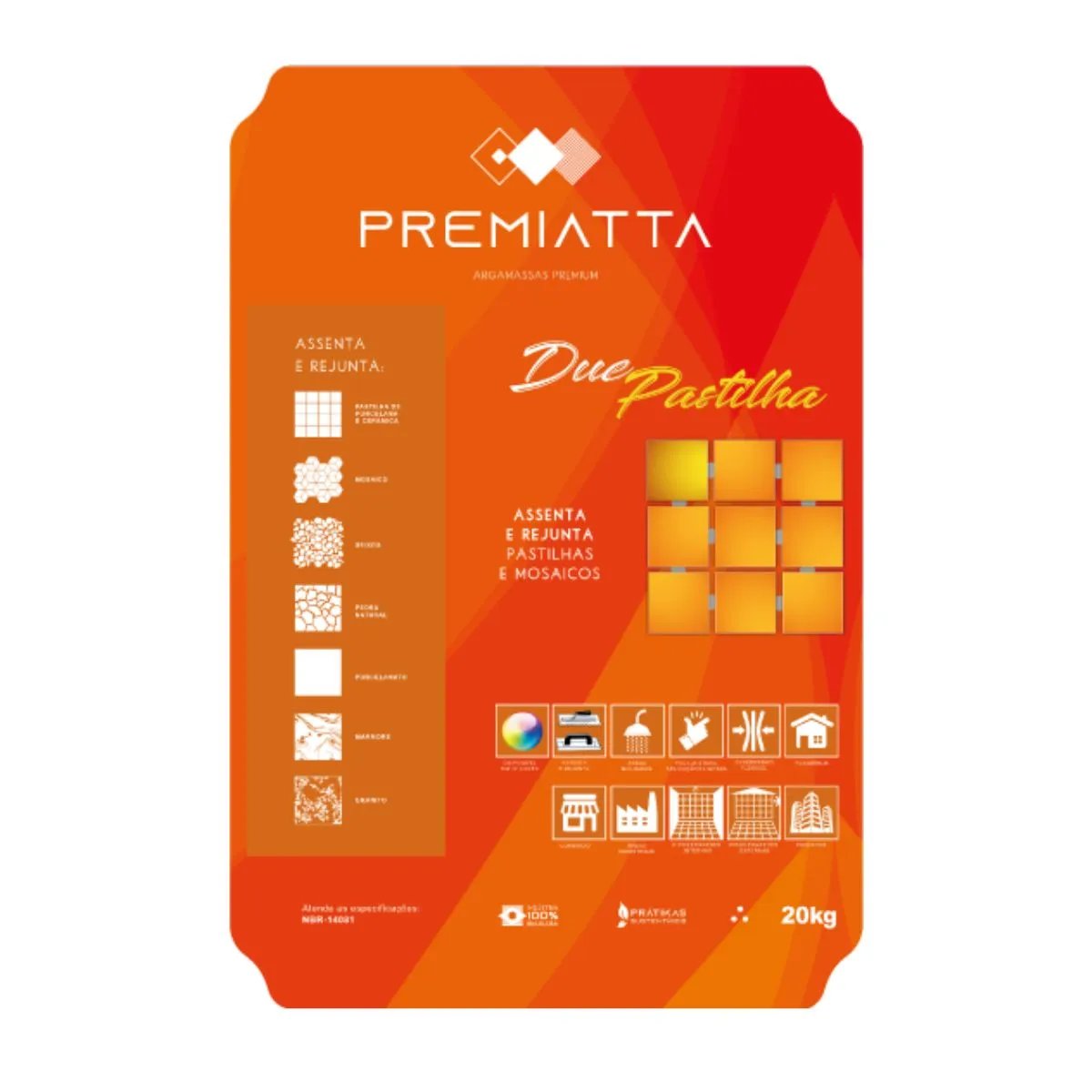 Argamassa Due Pastilha Premiatta 20kg