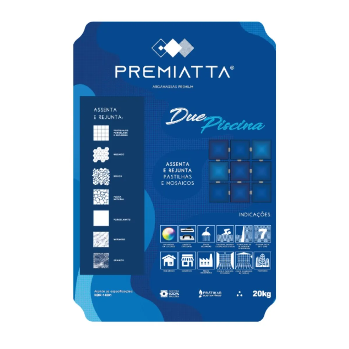 Argamassa Premiatta Die Piscina 20kg