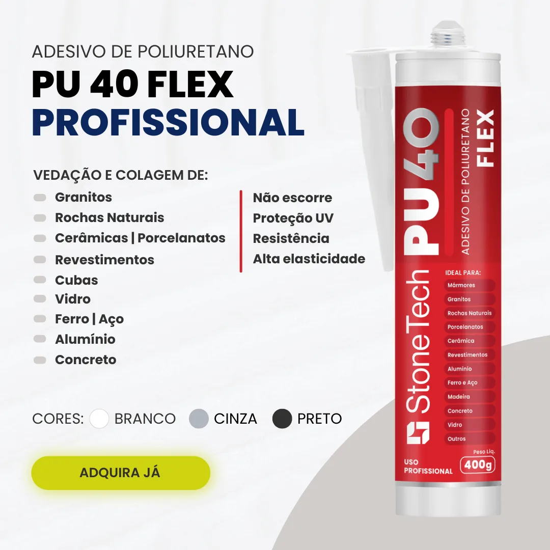 Cola Pu 40 Para Mármore e Granito Flexível | 400g