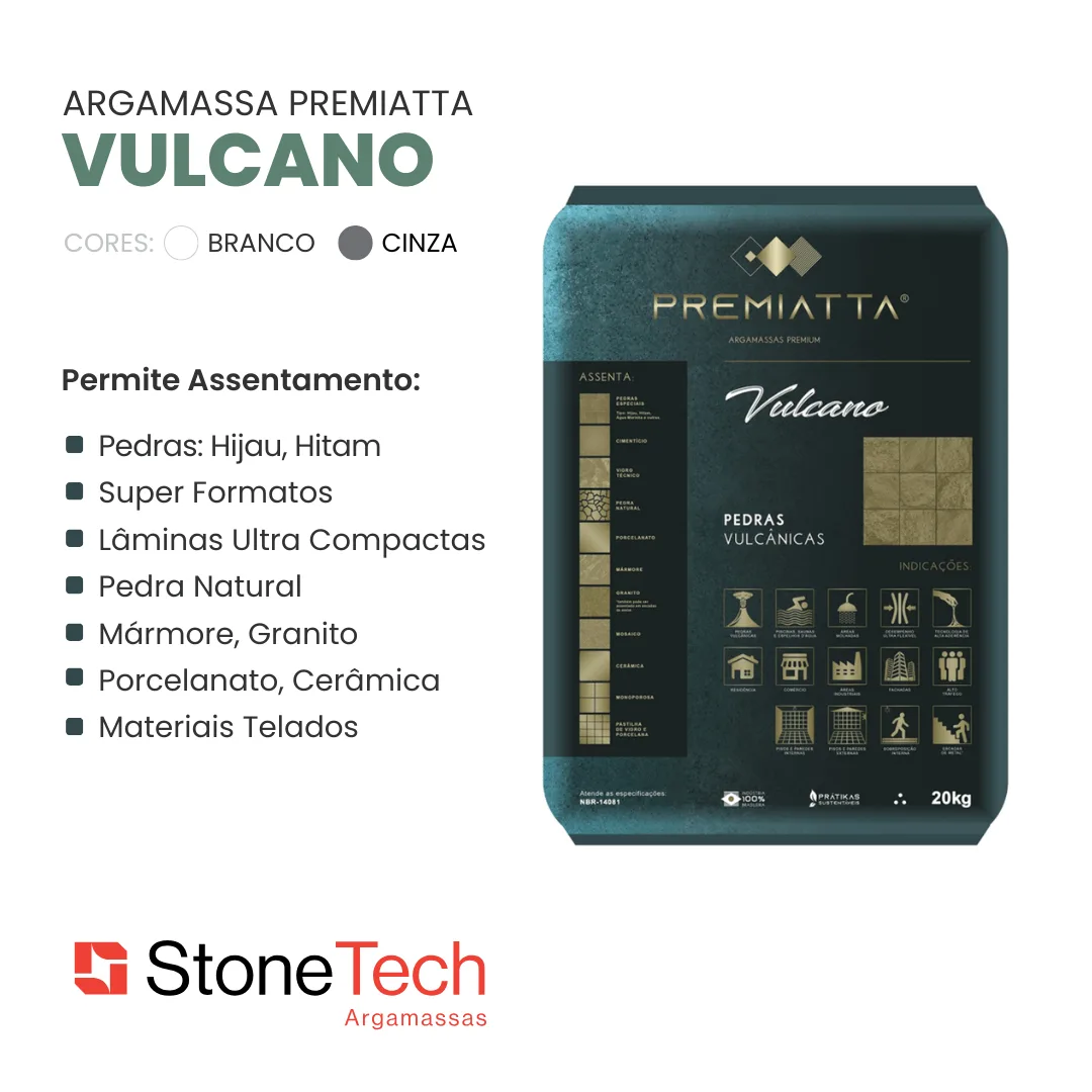 Argamassa Vulcano Premiatta 20kg