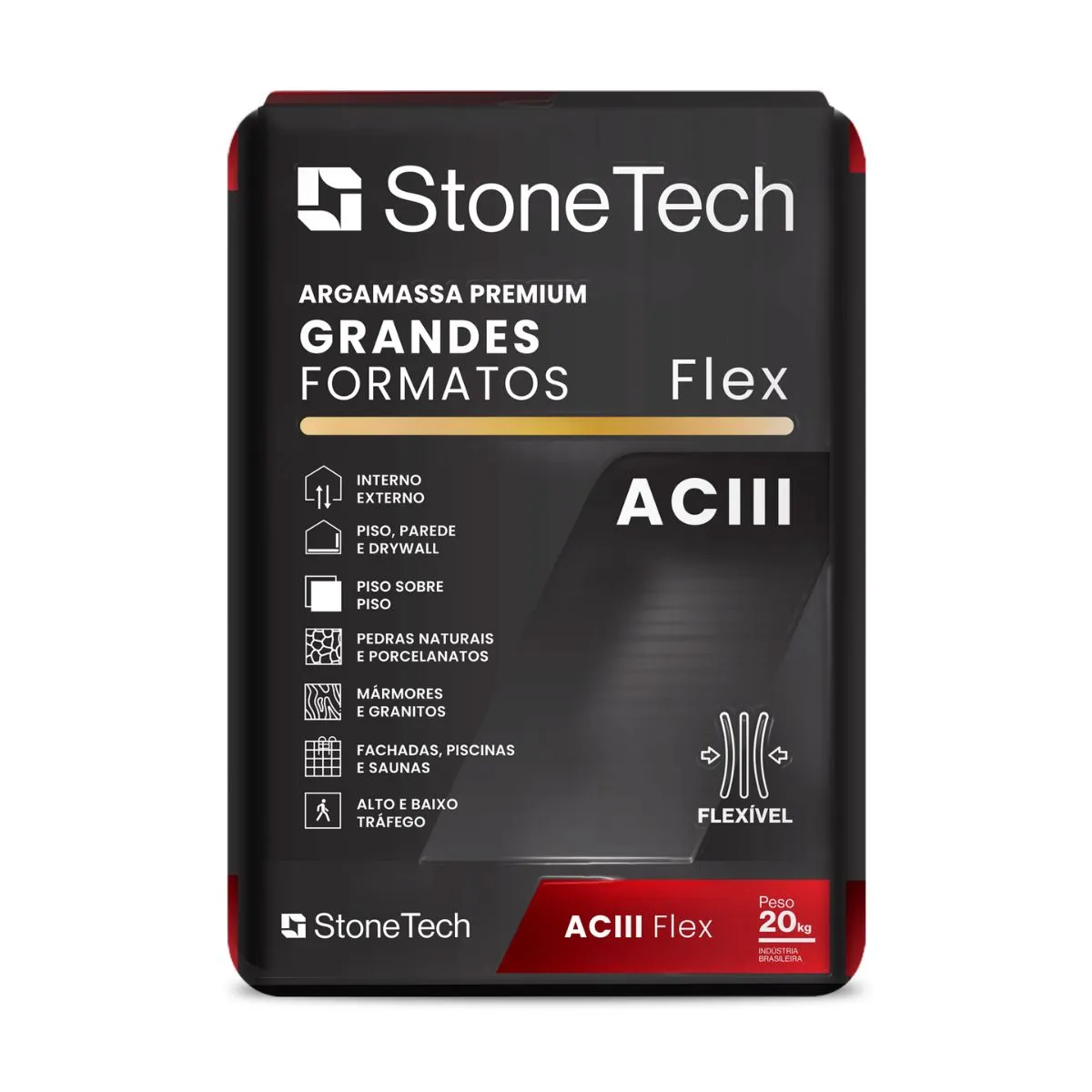 Argamassa Premium Grandes Formatos ACIII Flex StoneTech