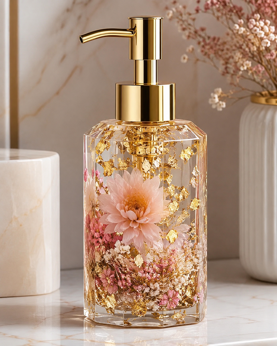 Luxury Floral Soap Dispenser