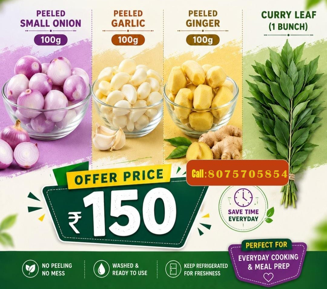 Onion, Garlic, Ginger Combo Pack