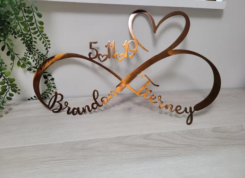 custom made Personalized Infinity Love Sign