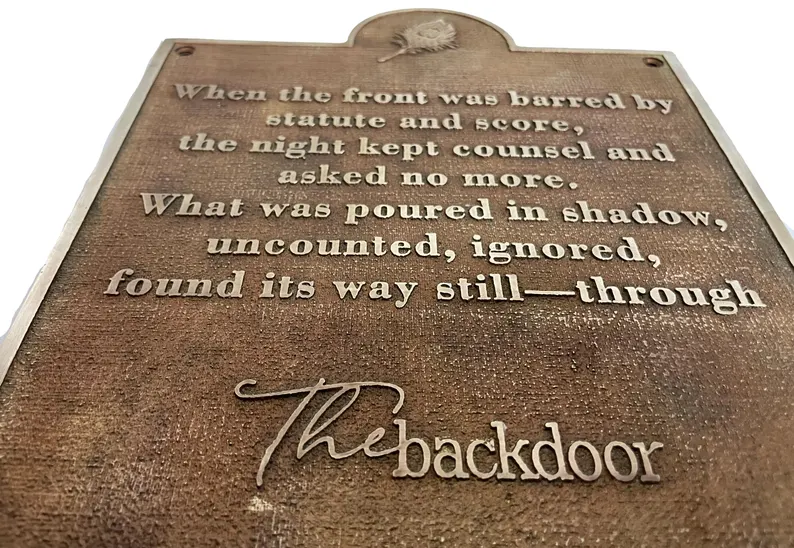 custom made Kingston Gates Bronze Plaque