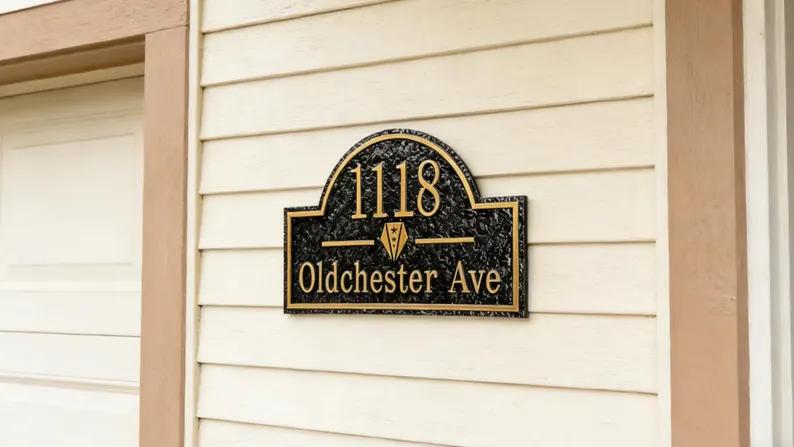 custom made Address Plaque