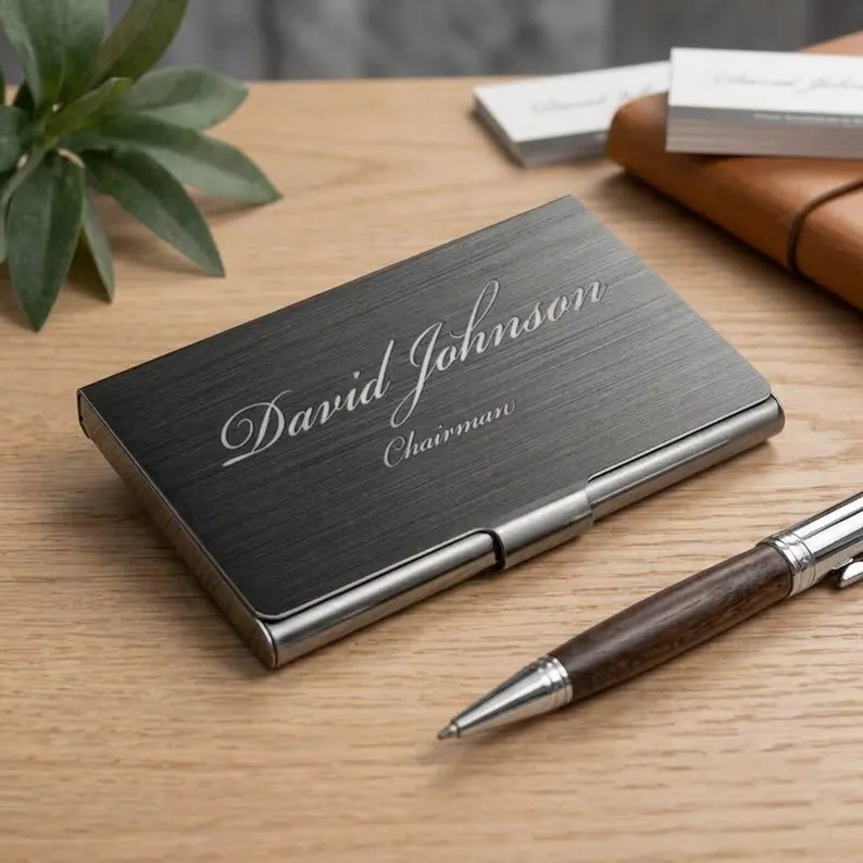 Personalized Metal Business Card Holder