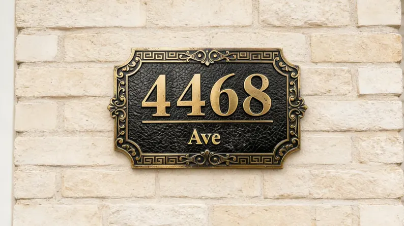 custom made Address Plaque