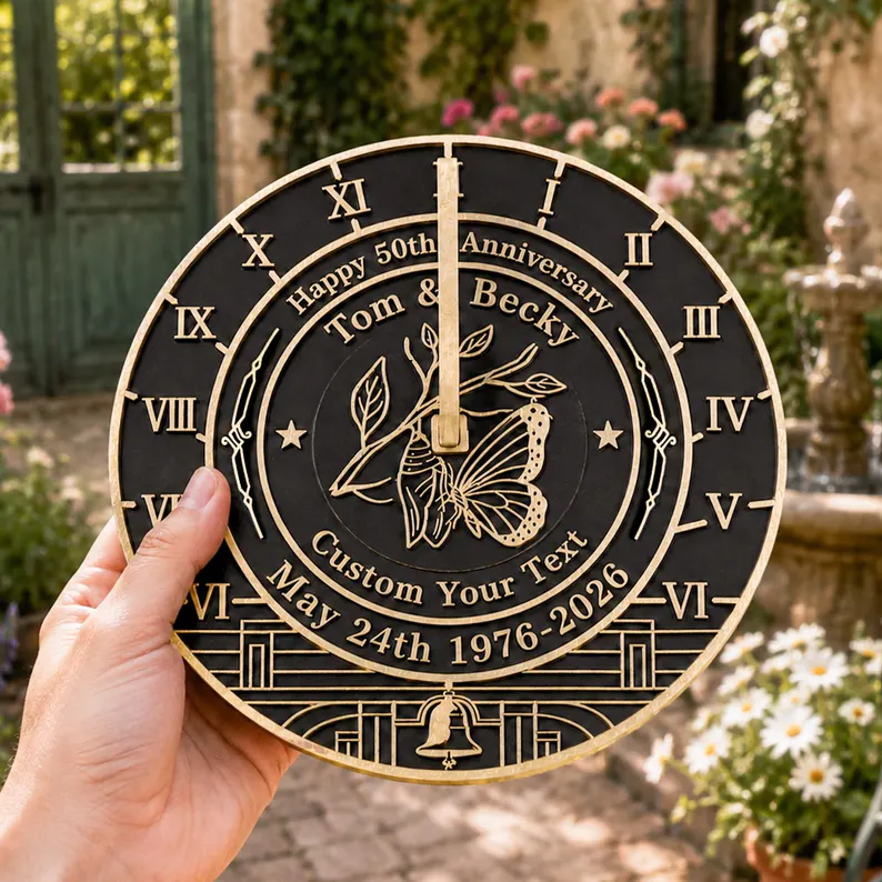 custom made Personalized Anniversary Sundial