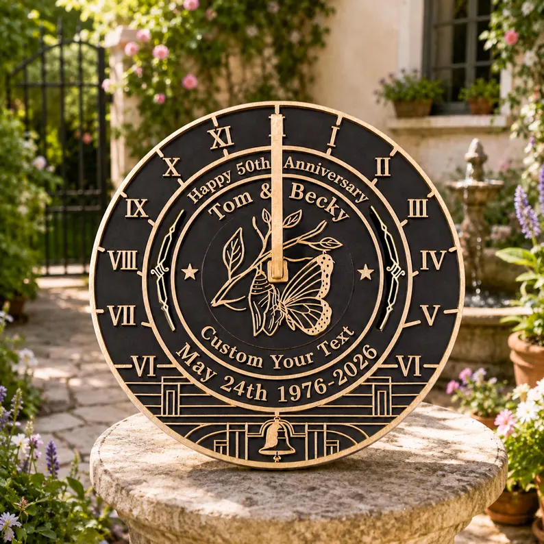 custom made Personalized Anniversary Sundial