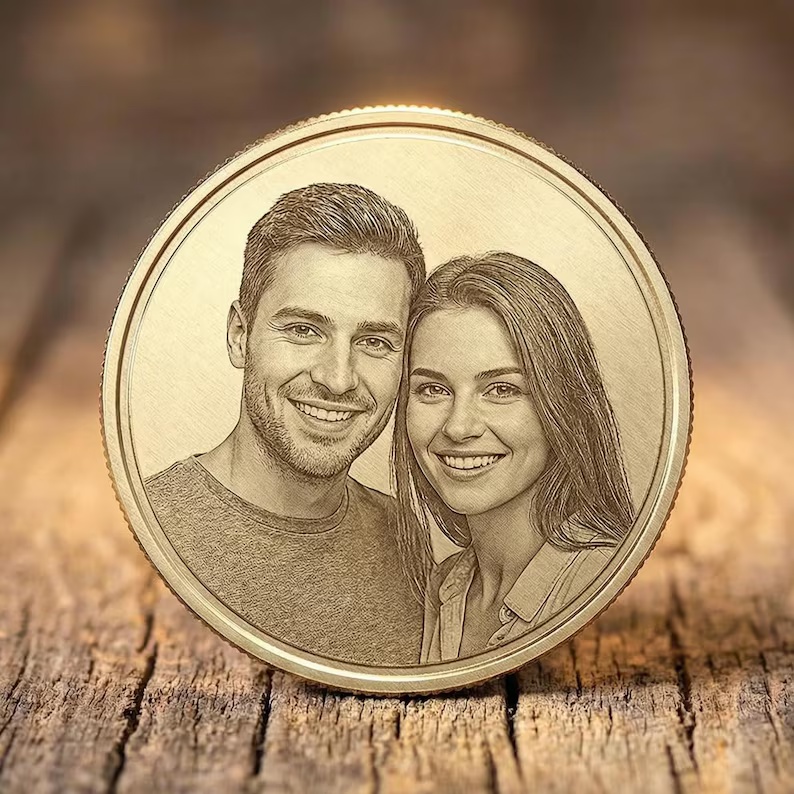 custom made Personalized Wedding Keepsake Coin