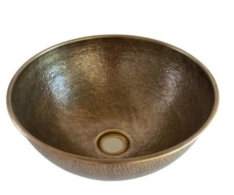 custom made Hammered Brass Vessel Sink