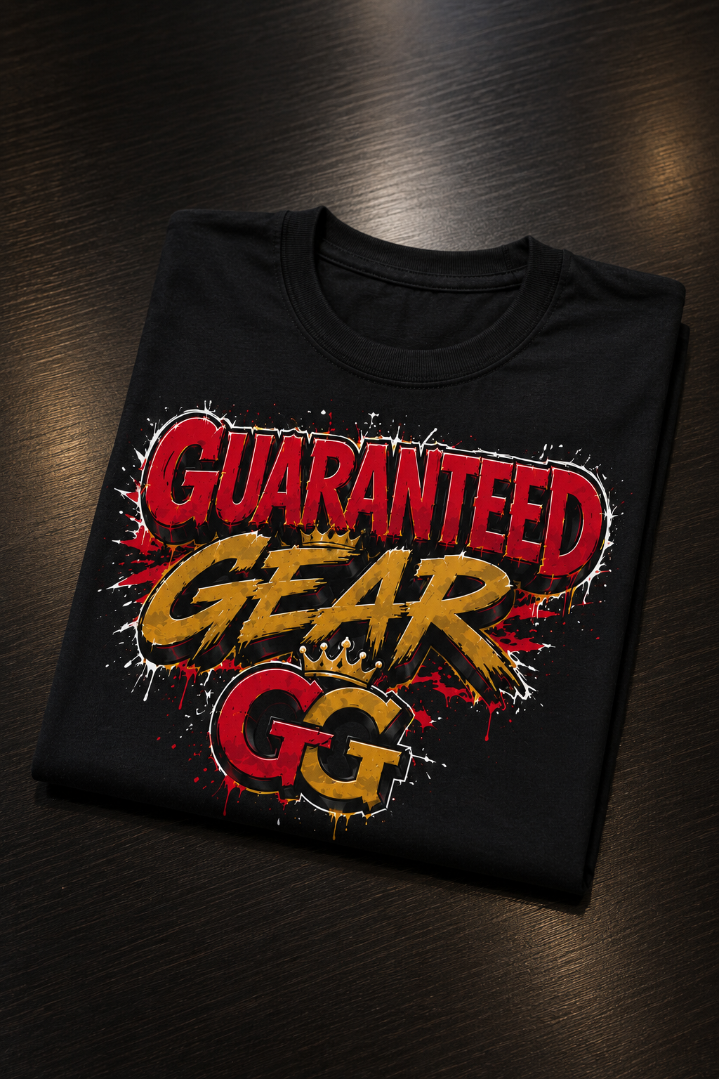 Guaranteed Gear Red &Gold Logo Tee