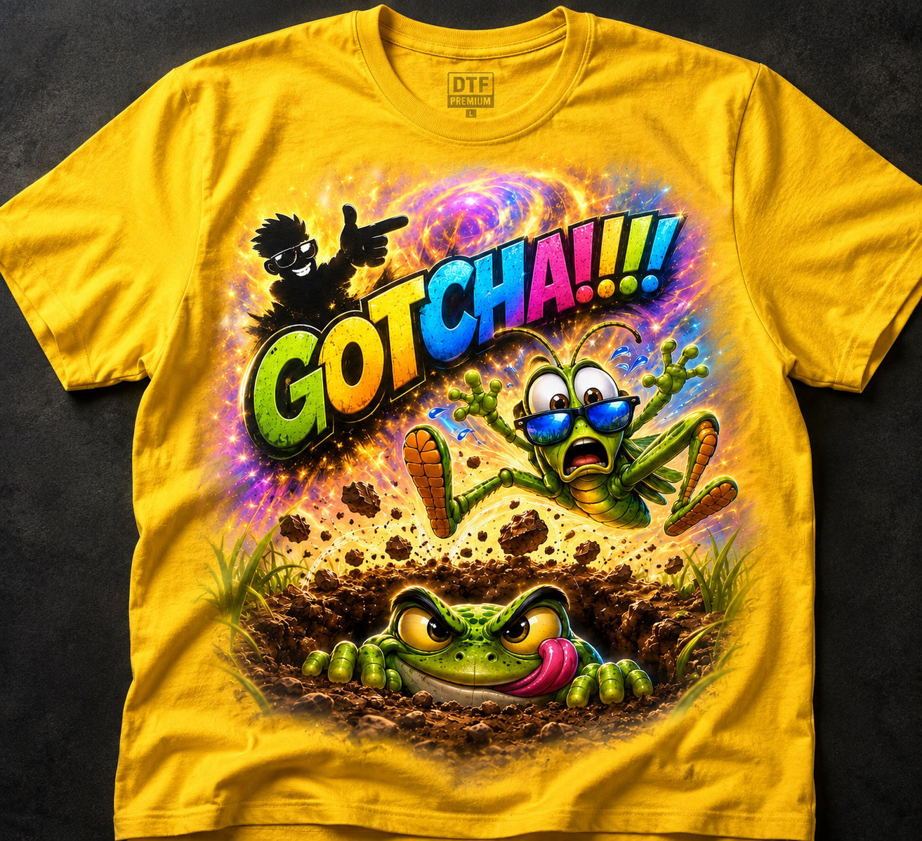 Gotcha!!! – Leap of Surprise Graphic Tee