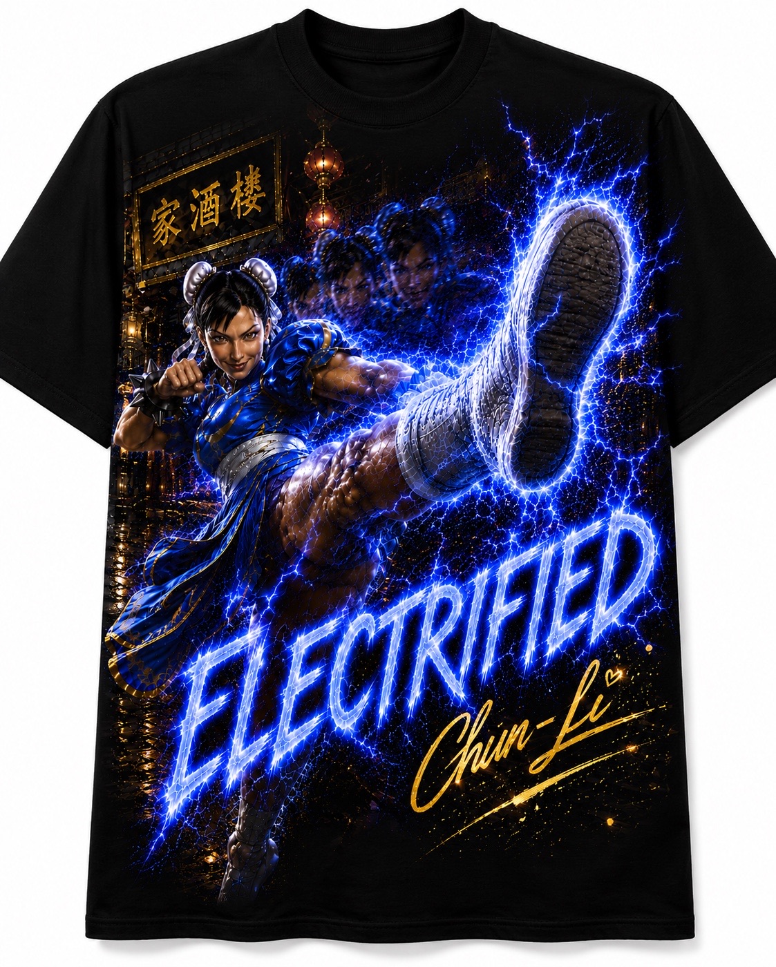 Electrified – Chun-Li Lightning Strike Tee