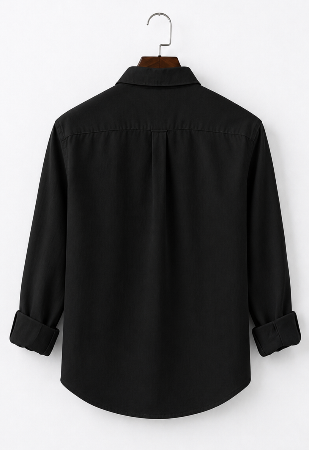 Minimalist Black Linen Shirt 