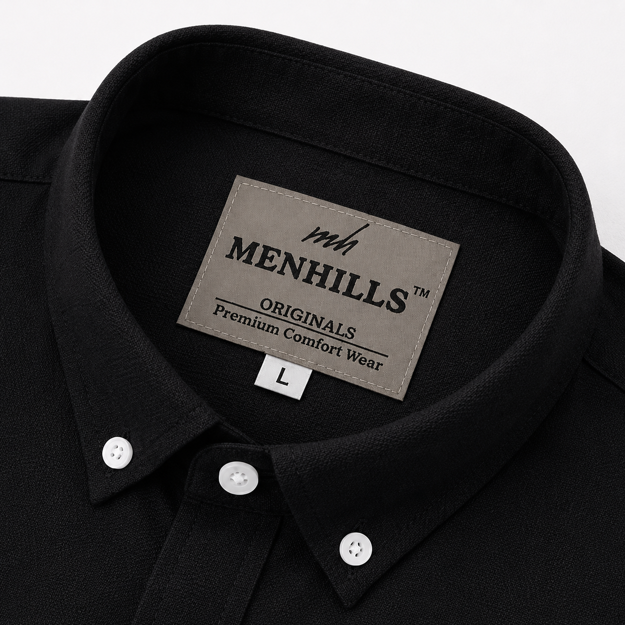 Minimalist Black Linen Shirt 