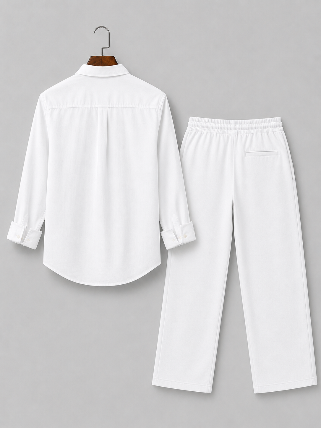 Classic White  Linen Shirt and Pants Set