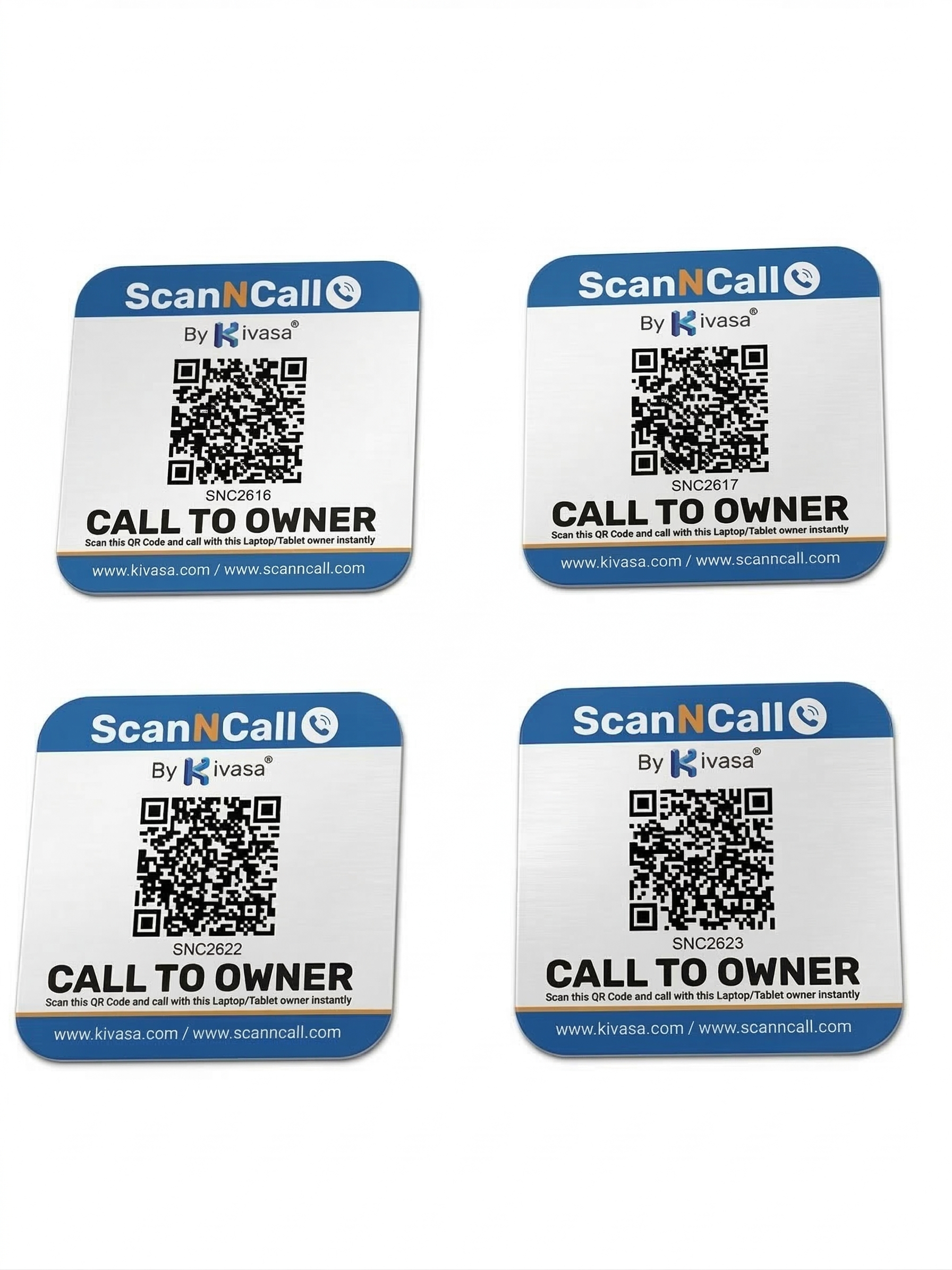 ScanNcall Traveller Combo Pack (4 Smart QR Tags)