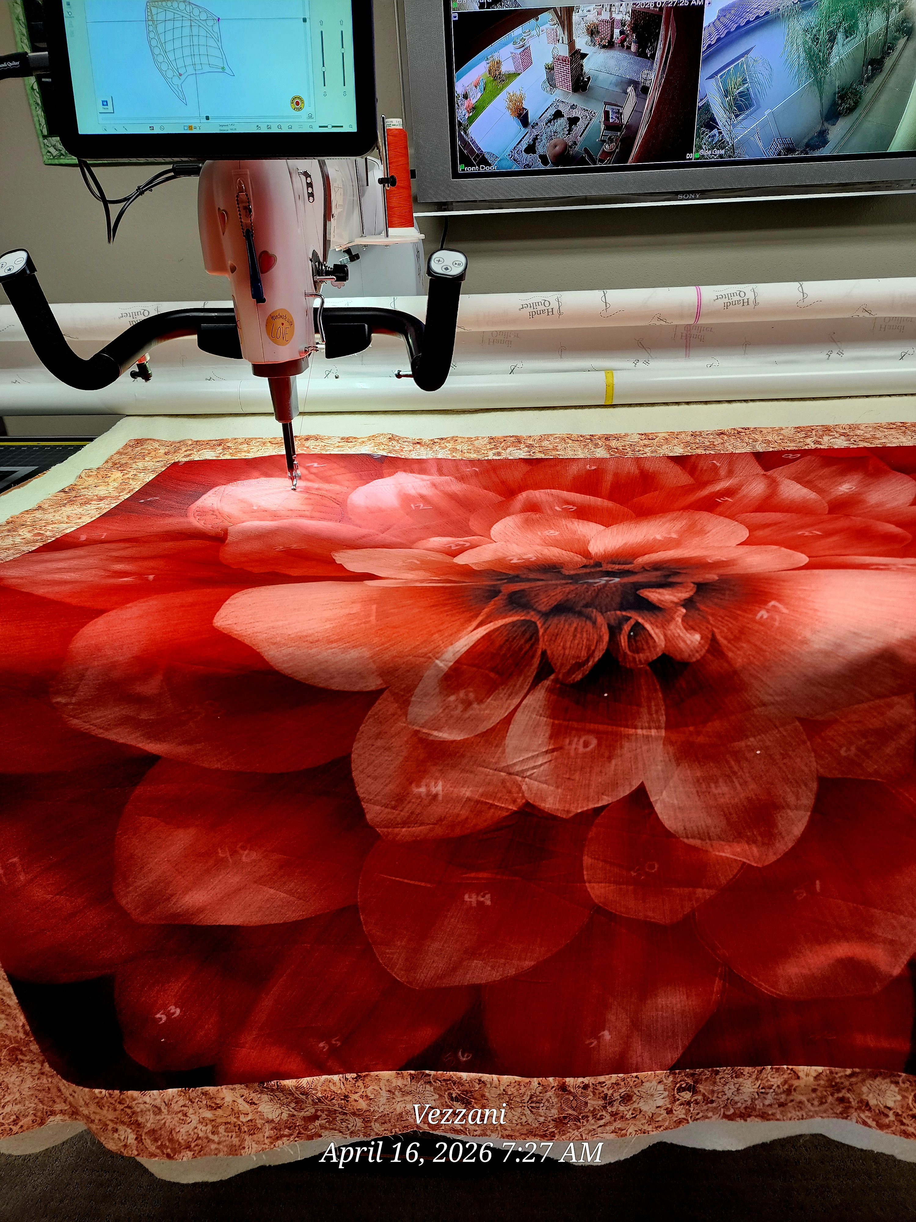 Scarlet Dream Big Quilted Throw