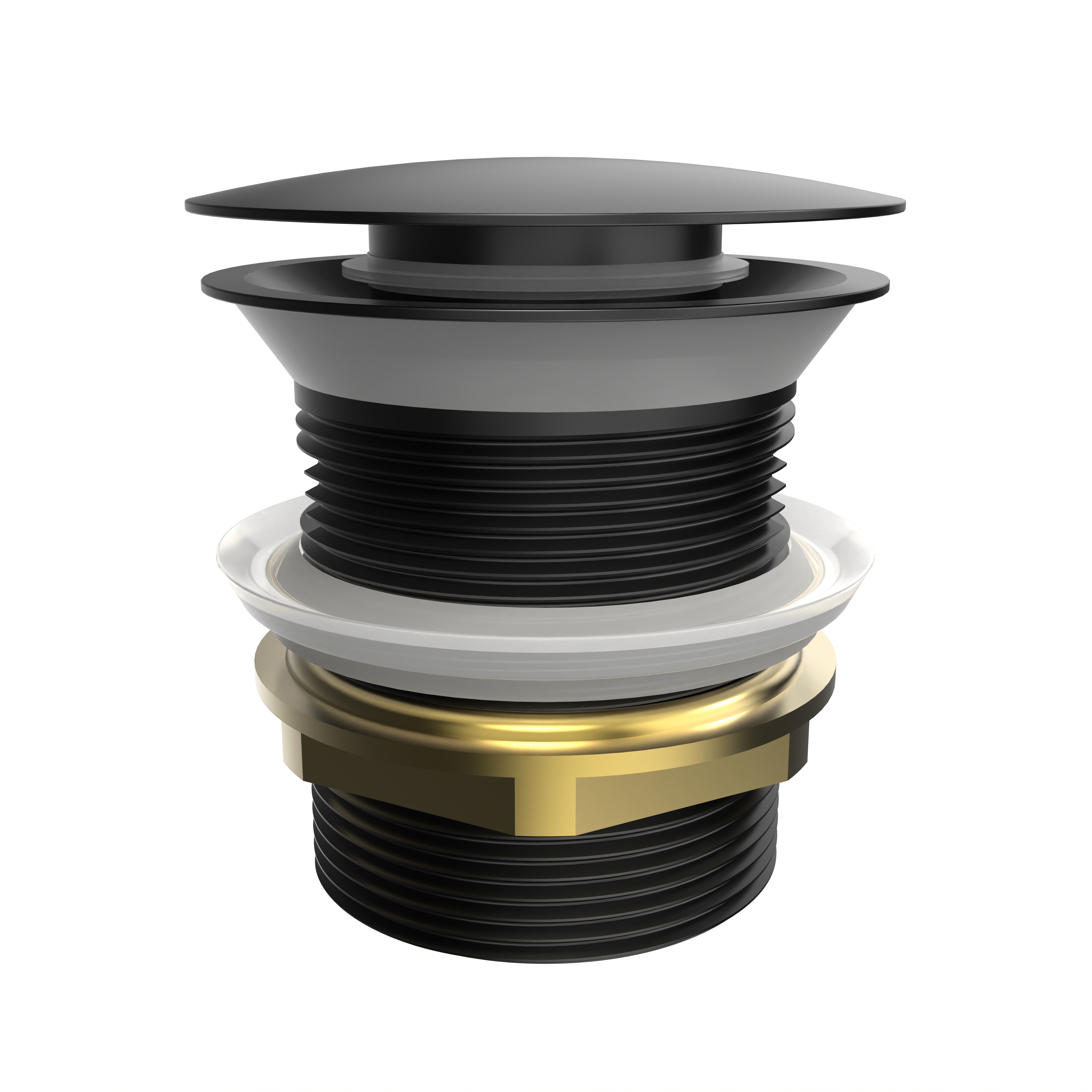 Matte Black Pop-Up Bathroom Sink Drain