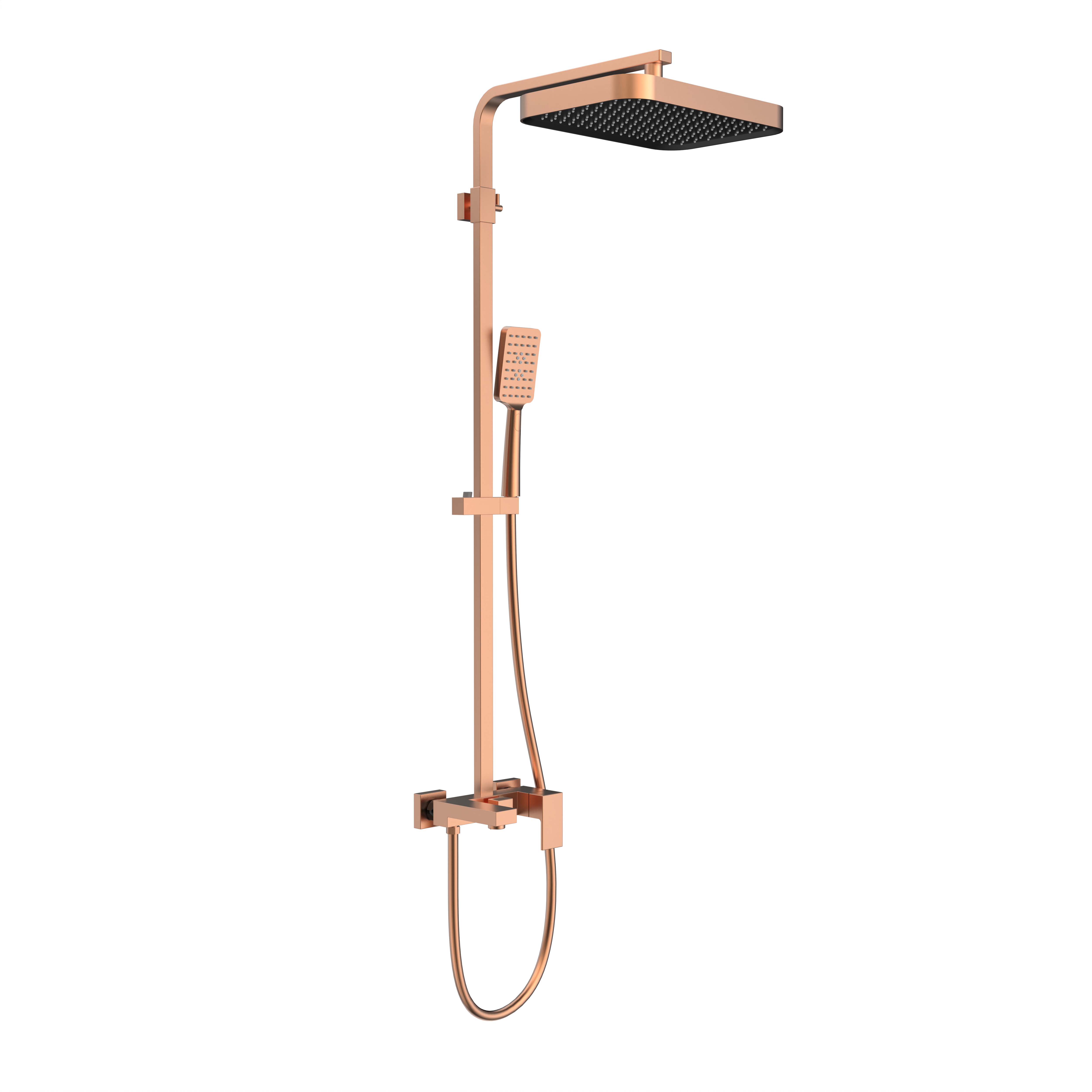 Rose Gold Rain Shower Set