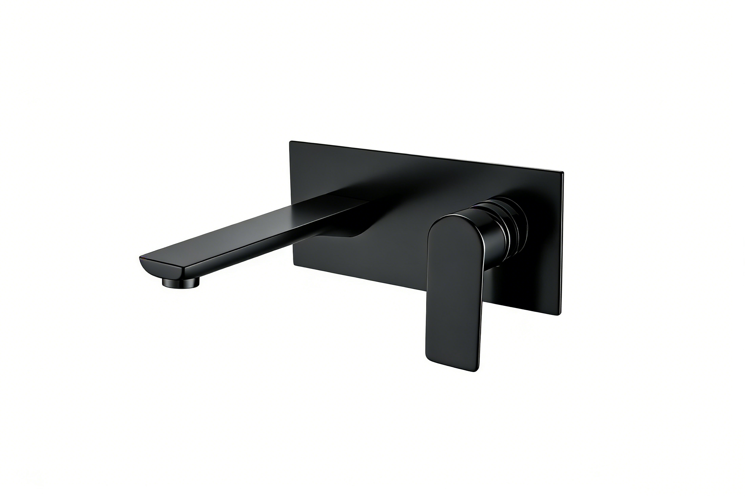 Matte Black Wall-Mounted Faucet
