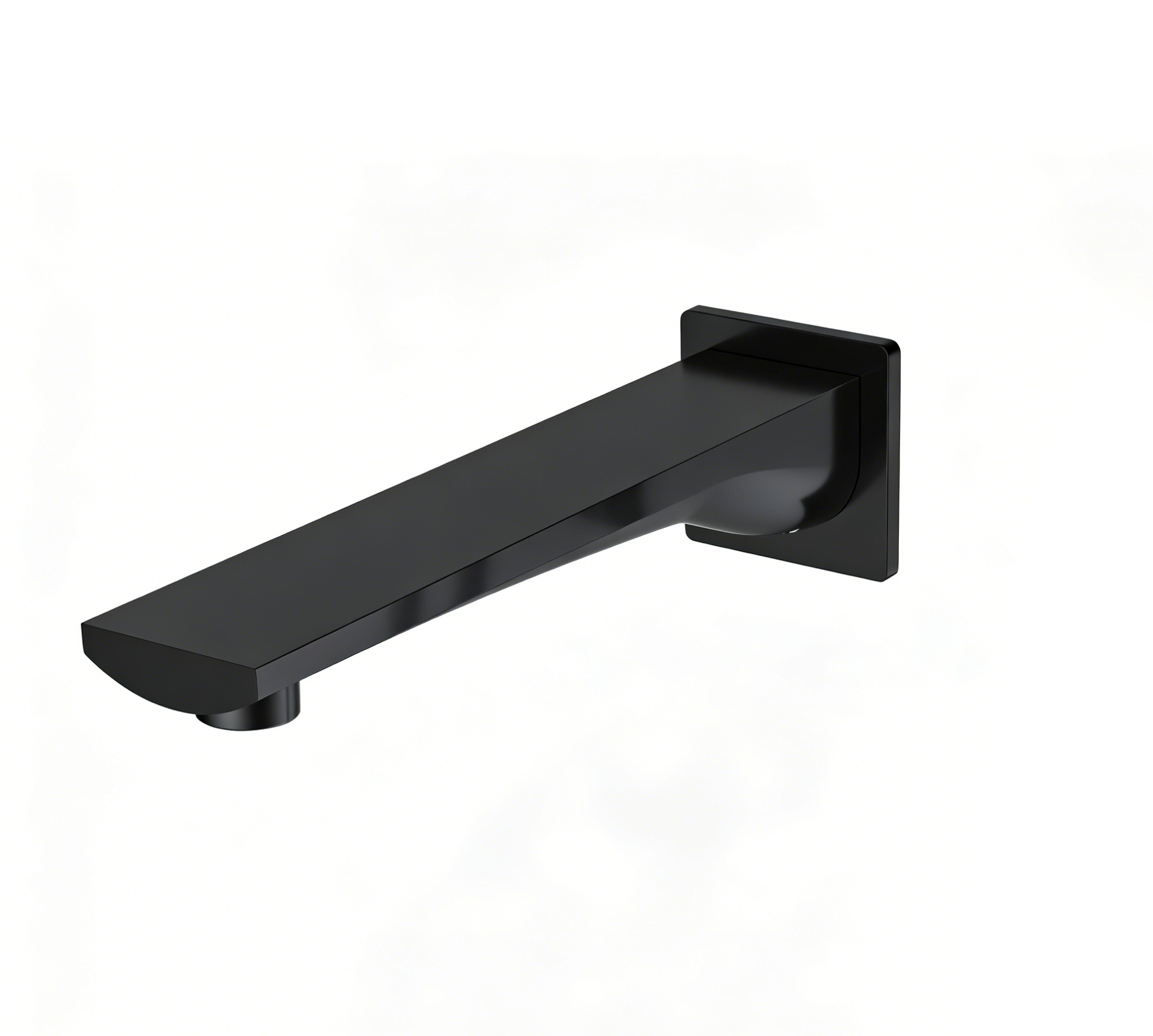 Matte Black Wall-Mount Faucet Spout